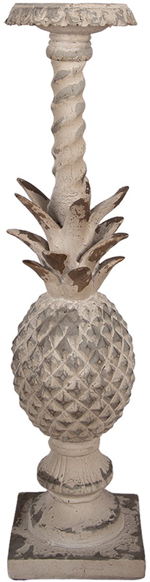 Clayre & Eef Kandelaar 13x13x50 cm Beige Keramisch materiaal