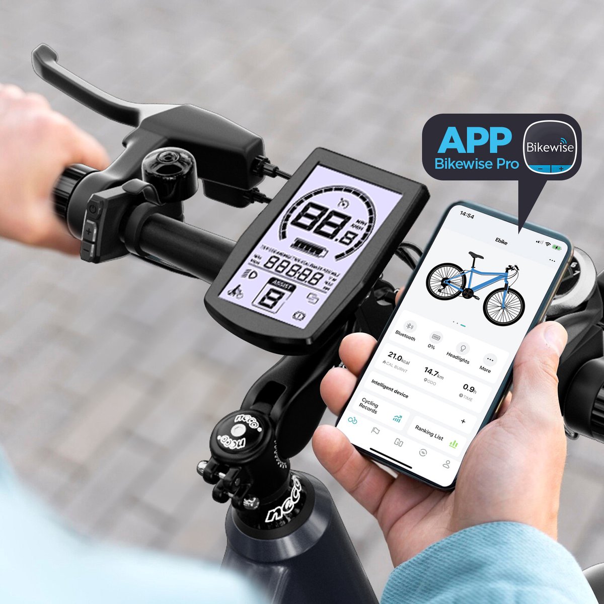 Qekud F26 Pro Elektrische Fiets 26" Trekking E-Bike - 250W Motor - 36V 13Ah Accu - 100km Bereik - 7 Versnellingen - Stapdoor Frame – foto 2