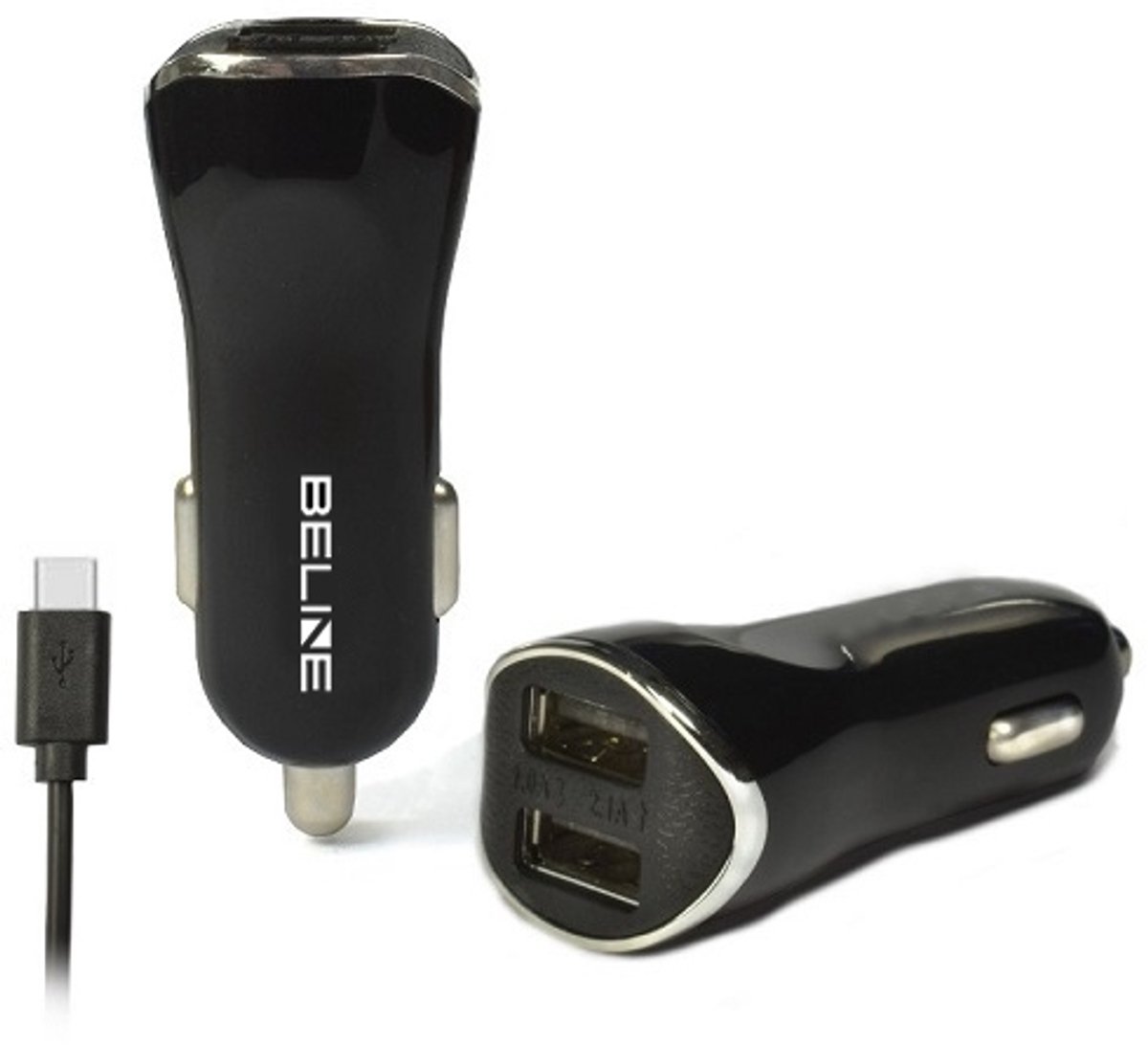 Beline - Serie Acculader - USB-C/2xUSB - 2,1A - Zwart