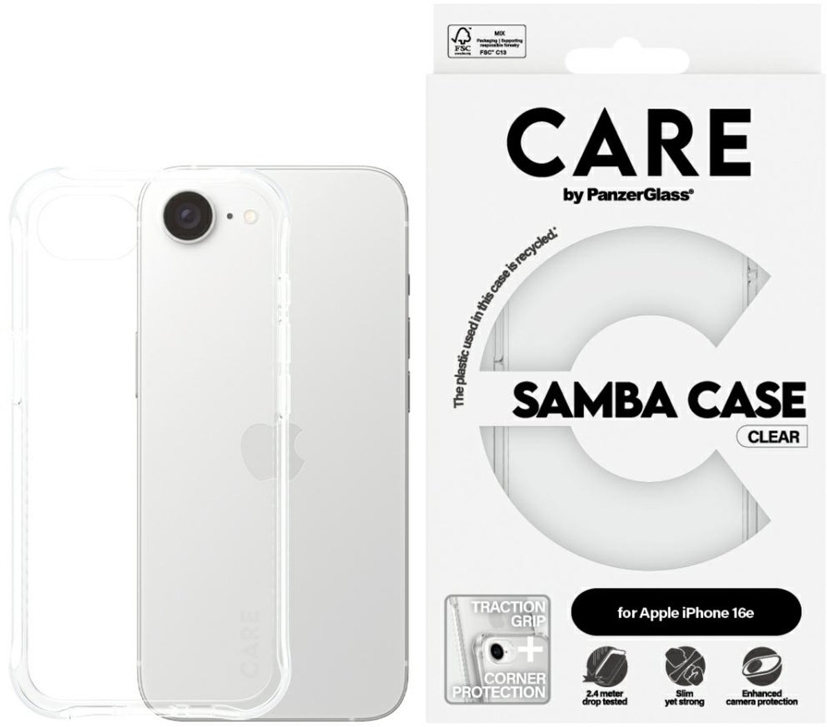 Panzerglass Care Mode Hoesje Voor Iphone 16E Transparant Beste Bescherming