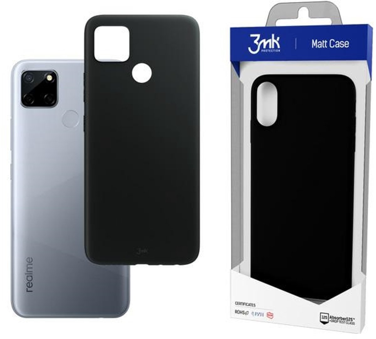 3Mk Matte Case Realme C12 Zwart/Zwart
