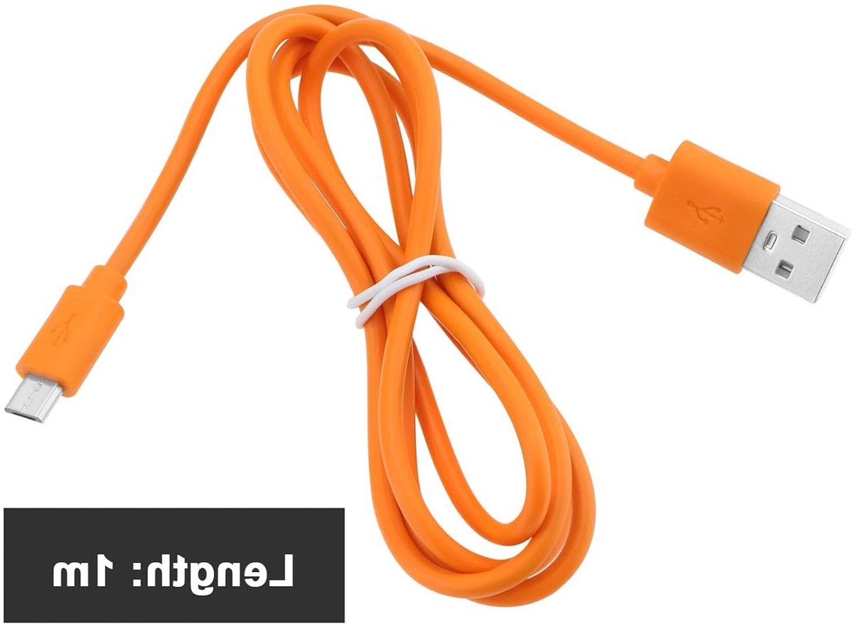 Oplaadkabel voor Videodeurbellen 1m, Compatibel met Ring Video Doorbell 2, 3, 3 Plus, 4 en Pro Plus, Oranje – foto 3