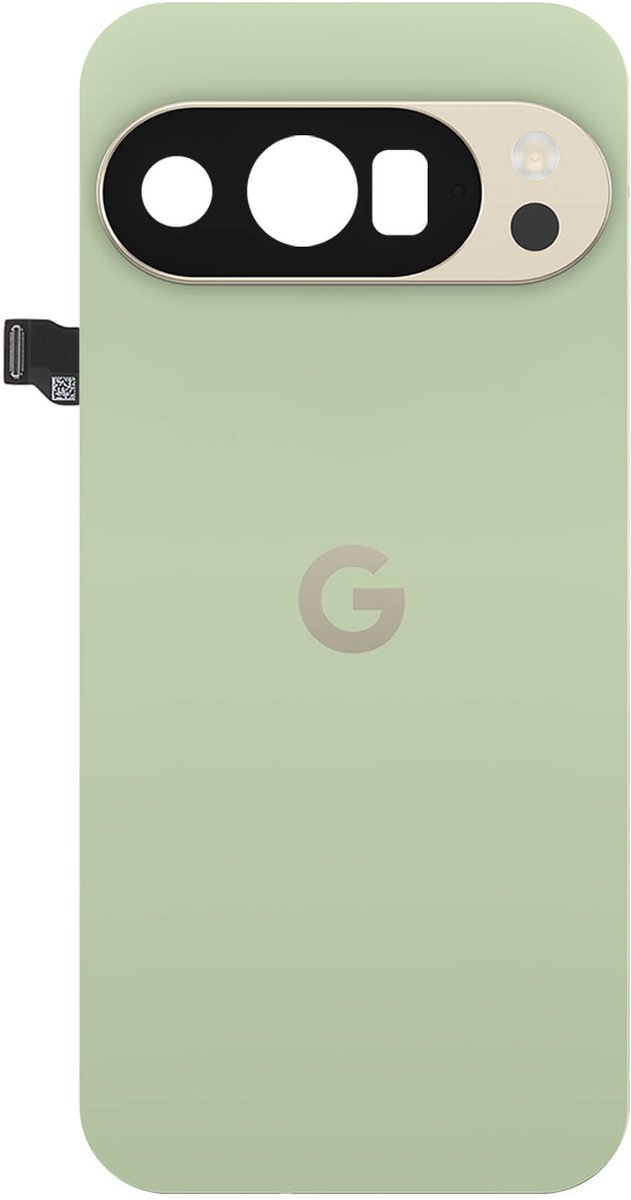 Google, Originele Batterijklep voor Google Pixel 10 Pro met Vooraf Geïnstalleerde Lijm, Groen