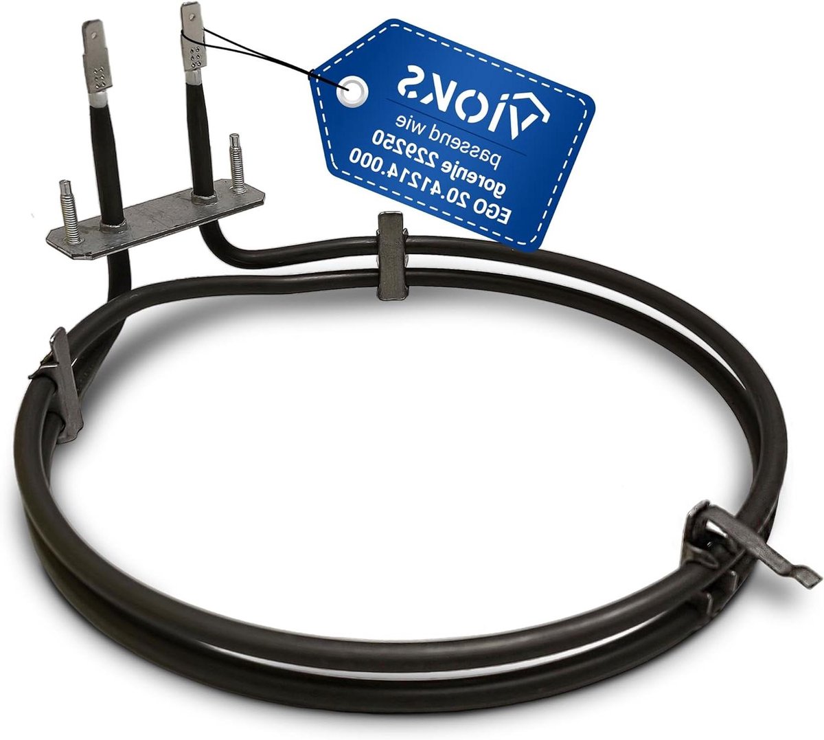 Verwarmingselement Oven - Hetelucht Ring - Oven Reparatie - Eenvoudige Montage - 195 mm Buiten Diameter - Metaal