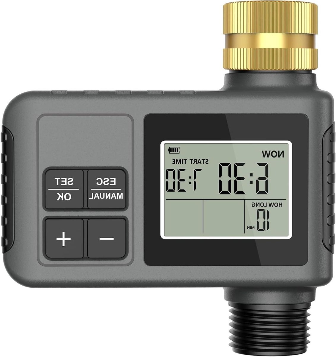 Tuinslang Timer - Kraan Timer Sprinkler Timer - Automatisch Besproeien - Met Regenvertraging - 1 Uitgang - Grijs