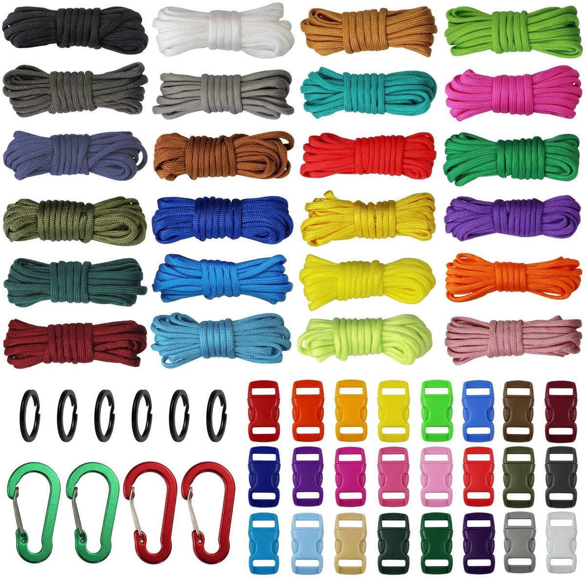 Allecto - Paracord koorden - DIY knutselen - 24 kleuren - 3 meter - Survival touw - Hondenhalsbanden - Camping