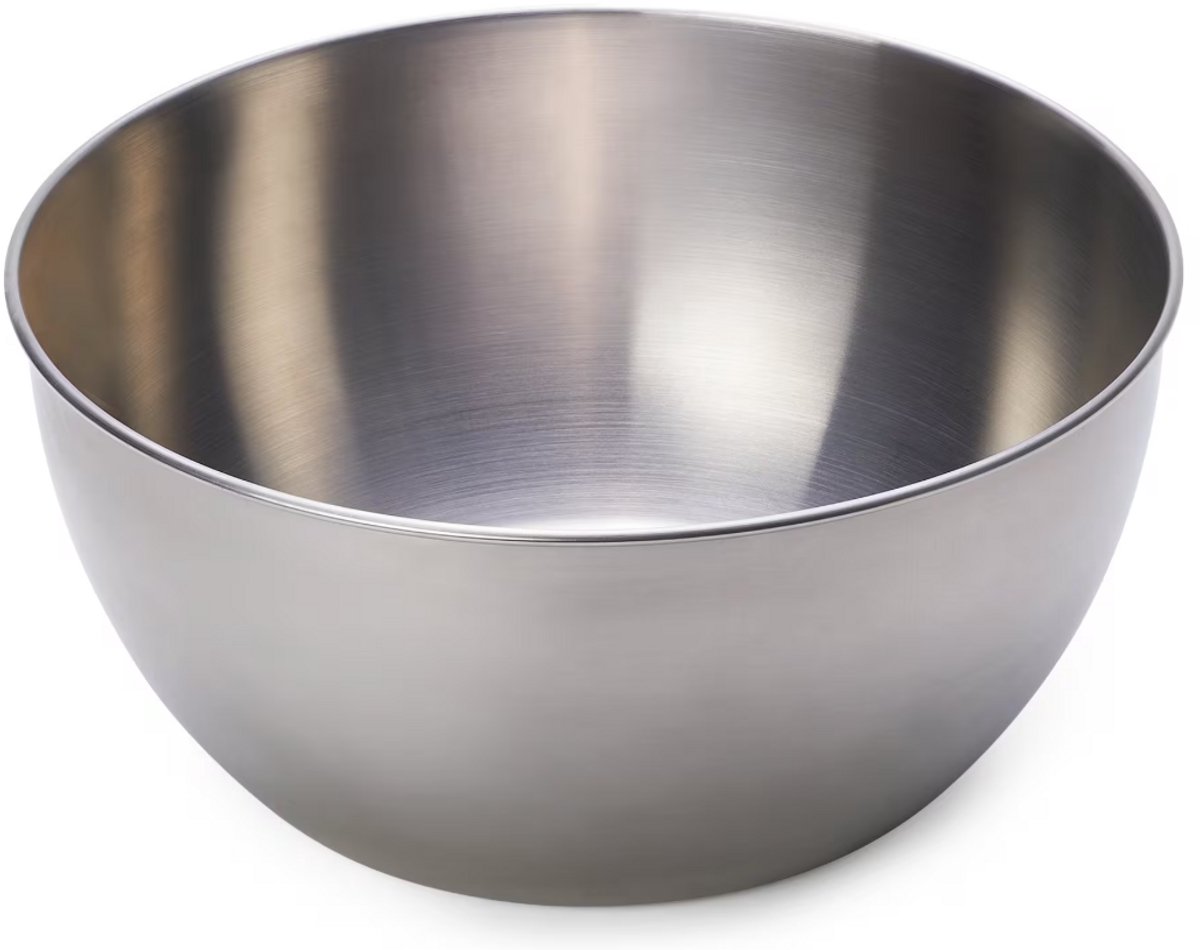 Cookinglife Beslagkom - Mengkom Mixkom - Mixing Bowl - RVS Zilver - Vaatwasserbestendig Gladde Binnenwand - Ø 29 cm