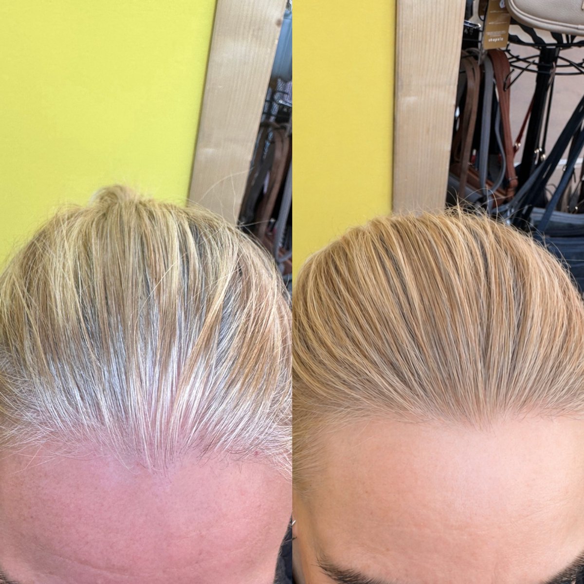BelleLux - Uitgroei Poeder Lichtbruin – Haarmascara & Uitgroei Spray Alternatief – Grijze Uitgroei Verbergen – Waterproof – Dun Haar & Kale Plekken