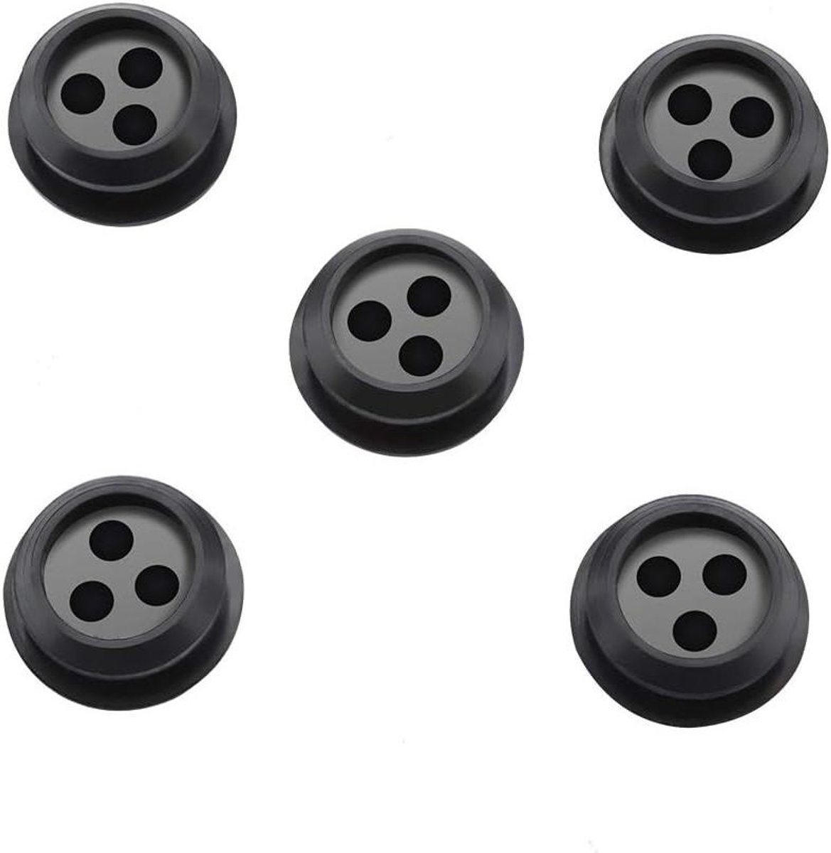 Brandstoftank Doorvoertule - Brandstofslang Tule Rubber Doorvoertule - Grondgereedschap Onderhoud - 3-Gats Ontwerp - 5 stuks - Zwart