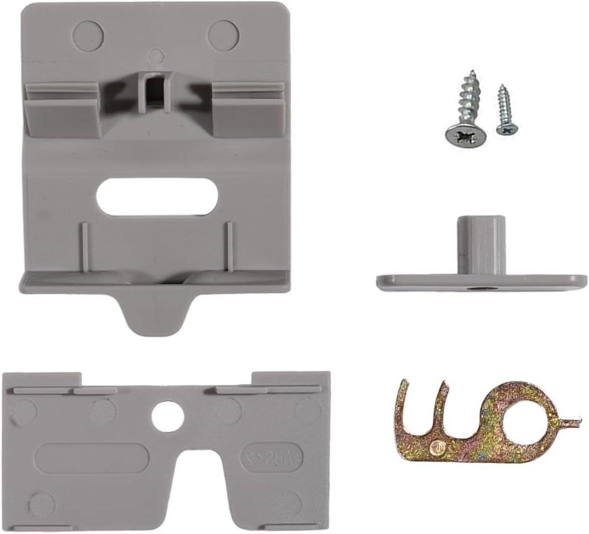 Deurgrendel Vriezer - Vriesvak Slot - Koelkast Reparatie - Directe Vervanging - 10.7 cm - Zwart