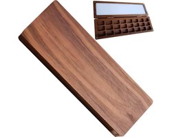 Houten Aquarel Palet – Verfdoos Dienblad – Onderweg Schilderen – Met Deksel Mengbak – 18 x 6.5 x 1.8 cm