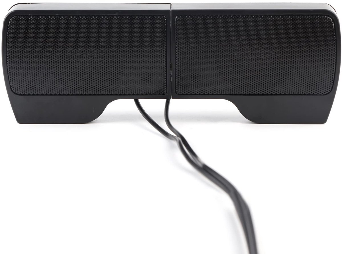Allecto - Laptop Soundbar - USB Draagbare Speaker - Mini Desktop Geluid - 2.0 Audio Systeem - Geschikt voor Notebook en Telefoon - Compact formaat