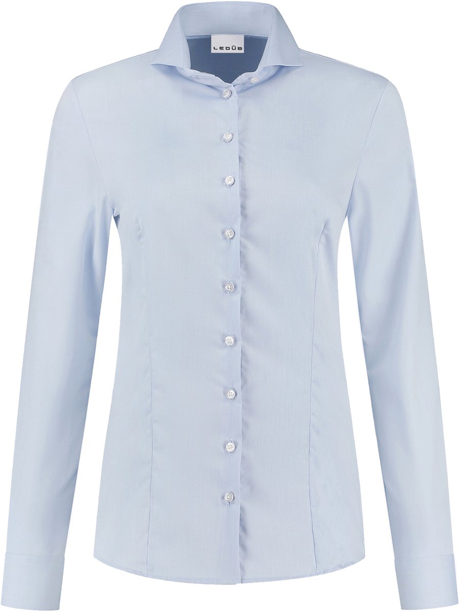Ledub dames blouse Roos - popeline - lichtblauw