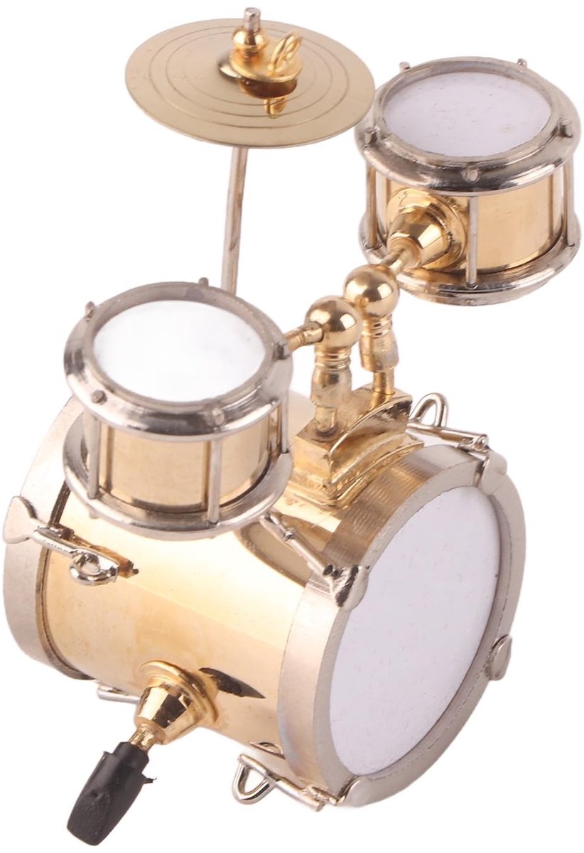 Allecto - Miniatuur Drumset Ornament - Muzikaal Decoratief Cadeau - Luxe Geschenkdoos - Un