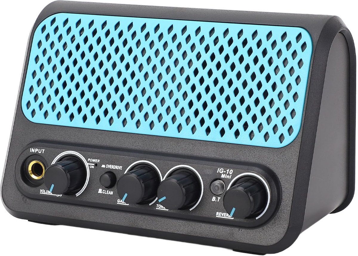 Allecto - Bluetooth Gitaarversterker - Compacte Desktop Versterker - 10W Vermogen - Draagbaar en Lichtgewicht - Ideaal voor Thuisgebruik - Geschikt...