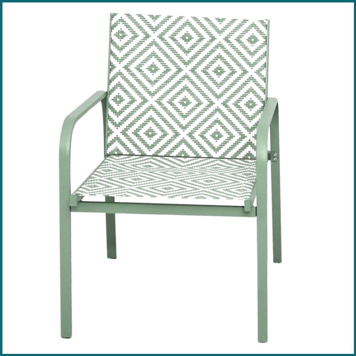 HIXA Tuinset - 3-delig - Mintgroen - Bistroset - Tuintafel - met Stoelen - 2 Personen - Balkonset - 2 Persoons - Loungeset - Table de Jardin - LIVARA – foto 2