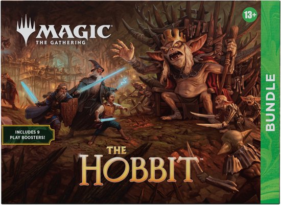Magic: The Gathering | The Hobbit Bundle | 9 Play Boosters, 34 Lands, Foil Promo Card + Exclusive Accessories | Collectible Trading Card Game
