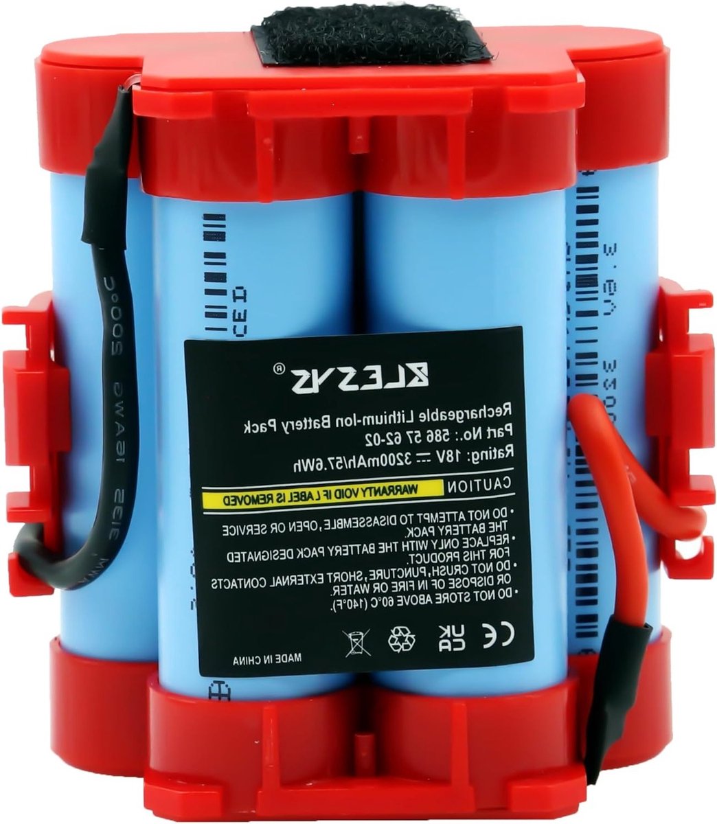Oplaadbare 3200mAh 18V batterij voor Gardena Robotmaaiers R70Li, R40Li en R50Li - Vervangingsbatterij voor Husqvarna 105, 305, 308 met lange levensduur en hoge capaciteit