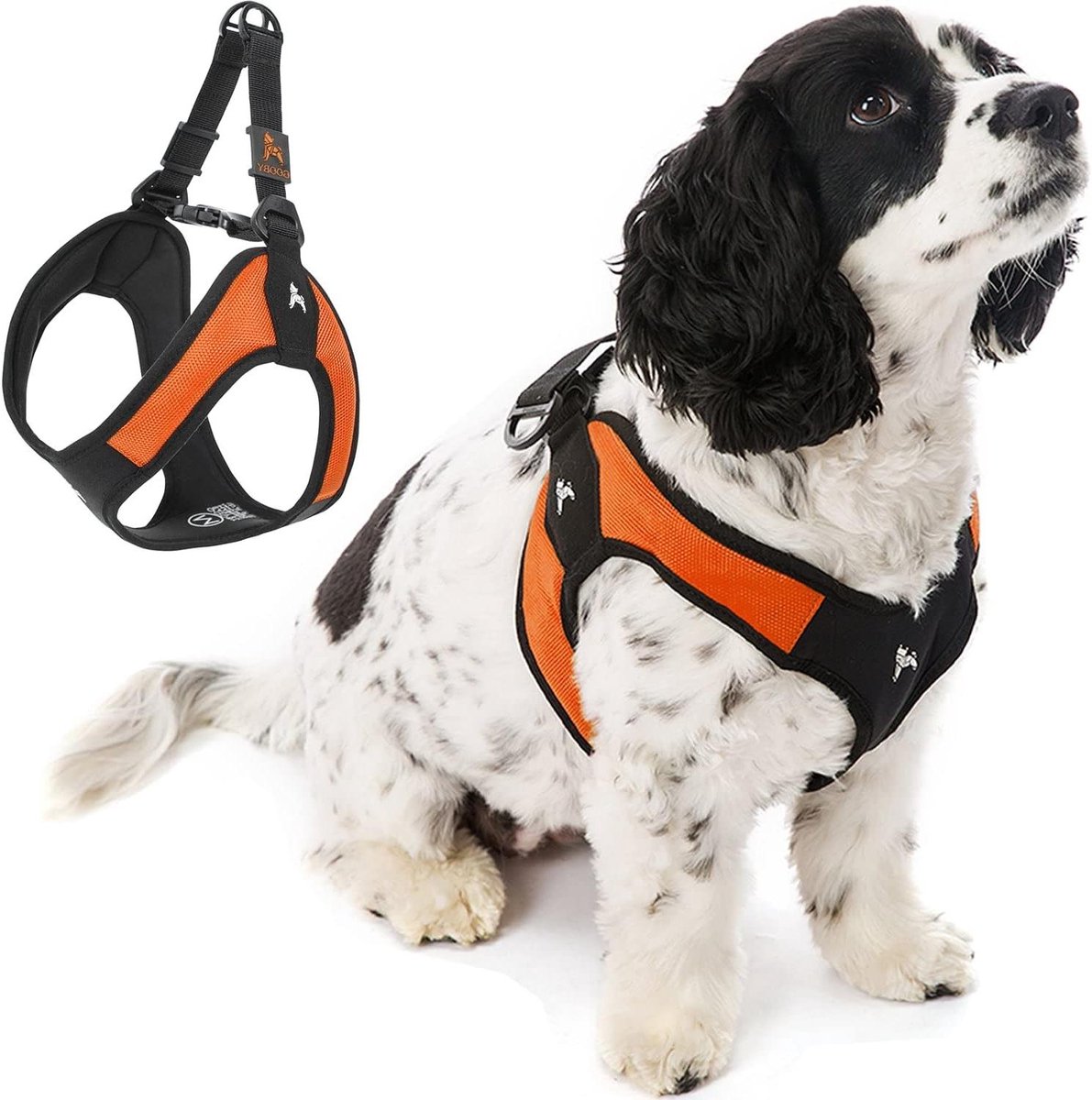 Honden Tuigje - Honden Harnas - Veilig Uit Laten - Escape Free Ontwerp - Medium borst 50-55cm - Oranje