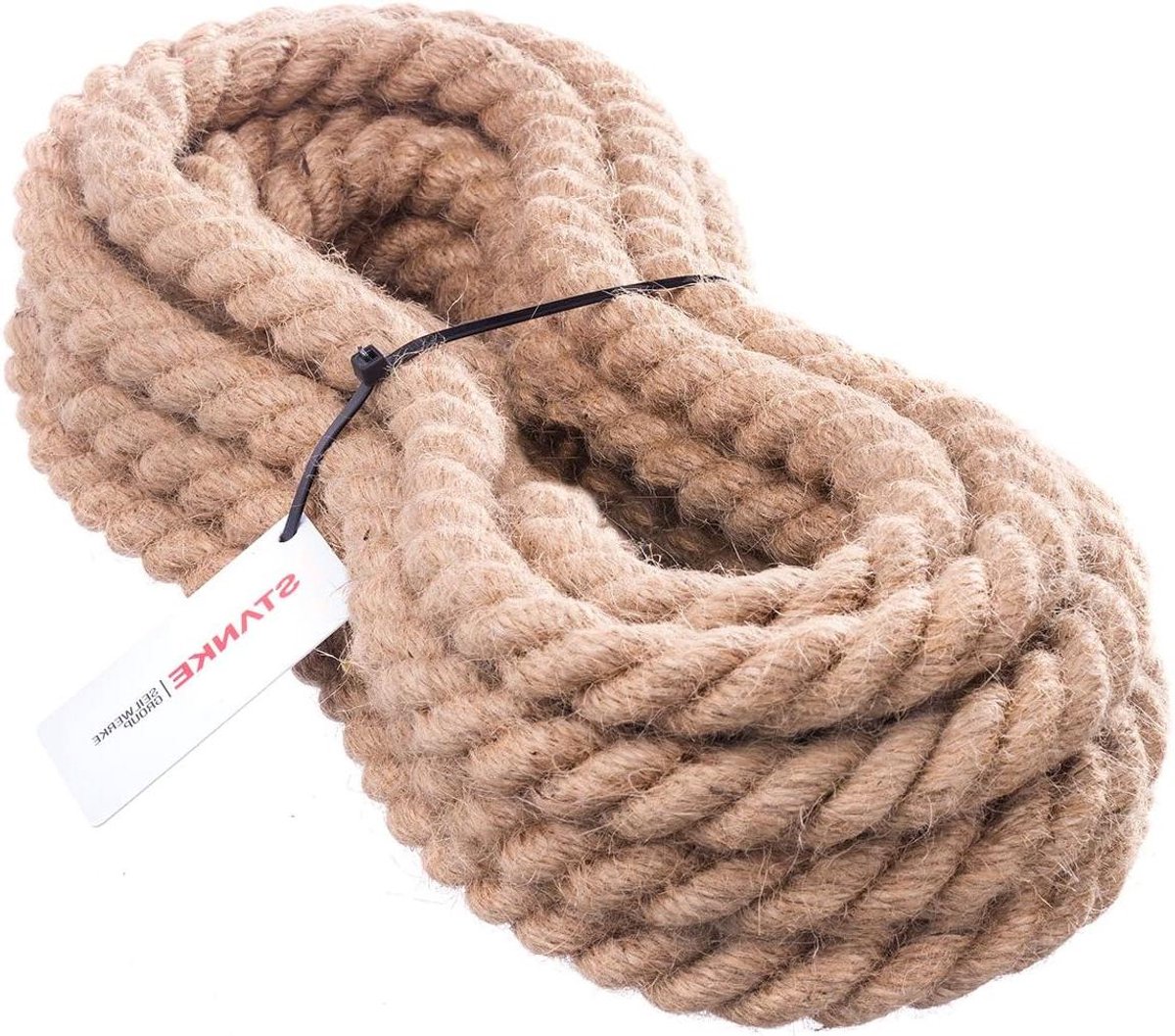 Seilwerk STANKE jute touw vezel naruurlijk gedraaid tuig heppeptuigage jute touwtrekken touw dat de reling scheidt 30mm 20m