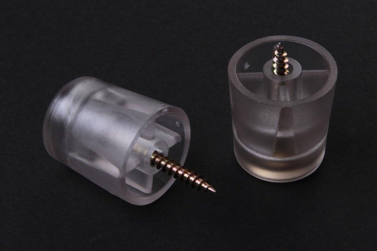 Deurstoppers - Deurvastzetters - Deuren Beschermen - Inclusief Bevestigingsmateriaal - 27 mm Doorsnede - Transparant