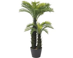 Kunstplant Varenpalm 100cm – Realistische Varenplant met 2 Stammen – Tropische Kamerplant Groot – Onderhoudsvrije namaak plant – Kunstplant Decoratie Binnen en Kantoor