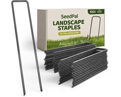 SeedPal Grondankers - Onverzinkt Staal - 100 Stuks - Aardnagels & Haringen - 150x25 mm (Ø 2,7 mm)