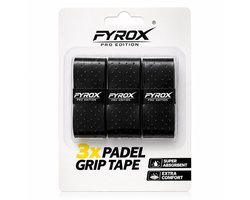 3x Overgrip - Grip - Griptape - Padel - Overgrip tennis - Overgrip padel - Racketaccessoires - Zwart - 3 stuks - Padel Sports