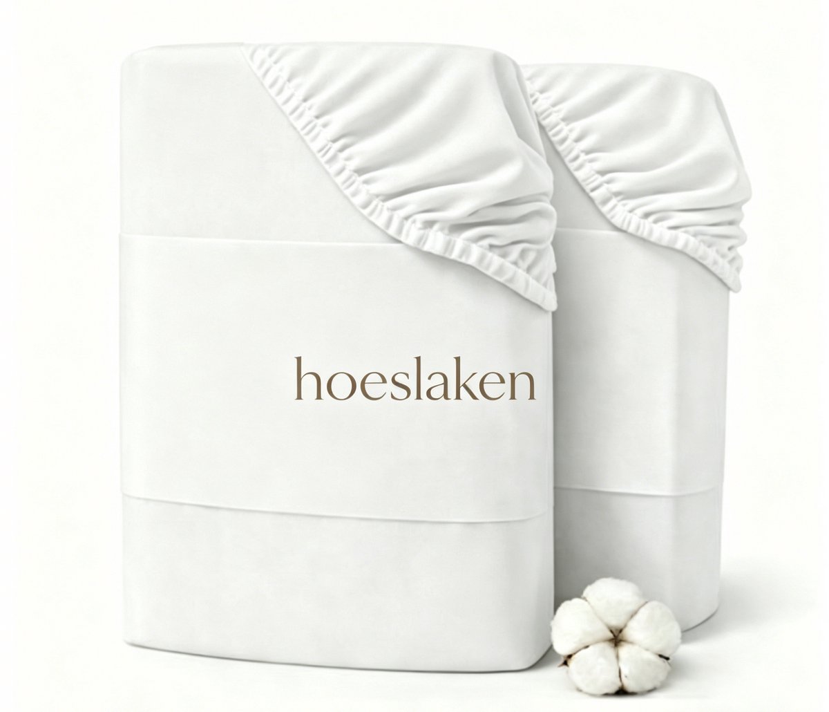 hoeslaken - 25 cm Matrasdikte - Rondom Elastiek - 100% Katoen - Wit