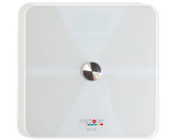 MyZone MZ-20 Weegschaal - Wit - Smart weegschaal - Lichaamsvetmeter - Spiermassa meten - Incl 4 batterijen