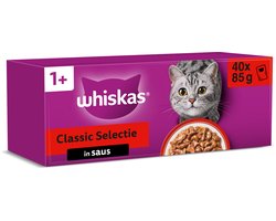 Whiskas Kattenvoer - Adult 1+ - Classic Selectie in Saus - 40x85g
