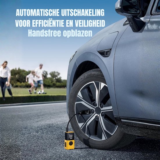YOR® Fietspomp met Drukmeter - Fietspomp Klein - Fietspomp Handmatig - Geel - 7cm x 6cm x 14cm — afbeelding 4
