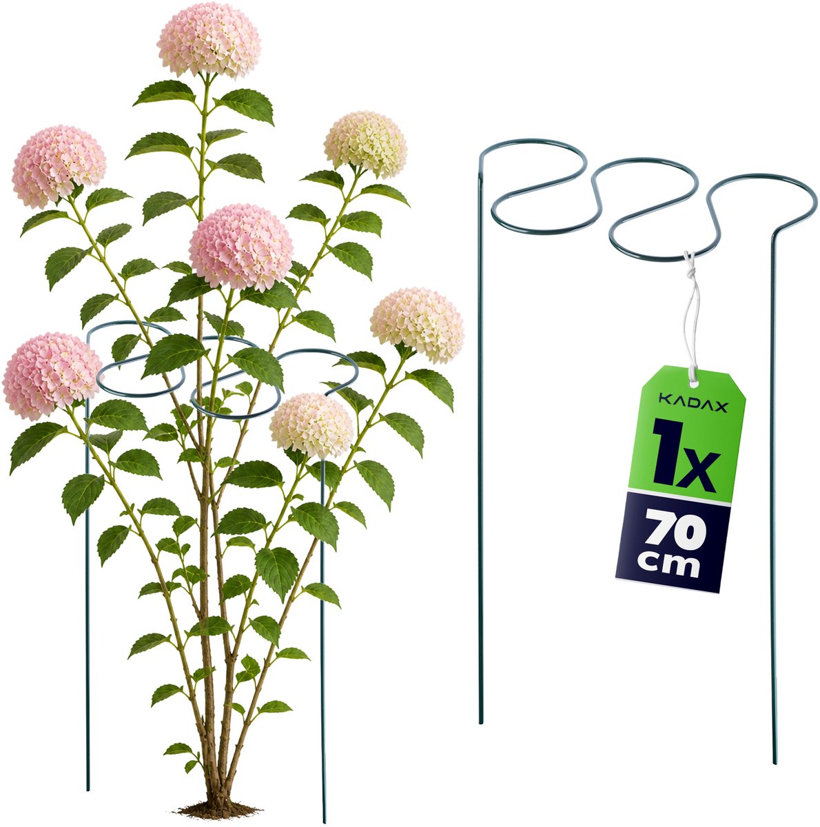 KADAX Plantenhouder, plantensteun, klimhulp voor planten, tuin, balkon, plantenhouder van staal, bloemenhouder, vrijstaand, weerbestendig, decoratie, groen