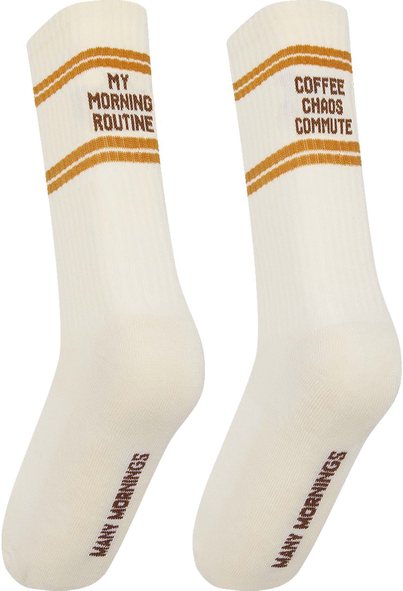 Many Mornings unisex sportsokken - Rush Routine - Unisex - Maat: 43 - 46