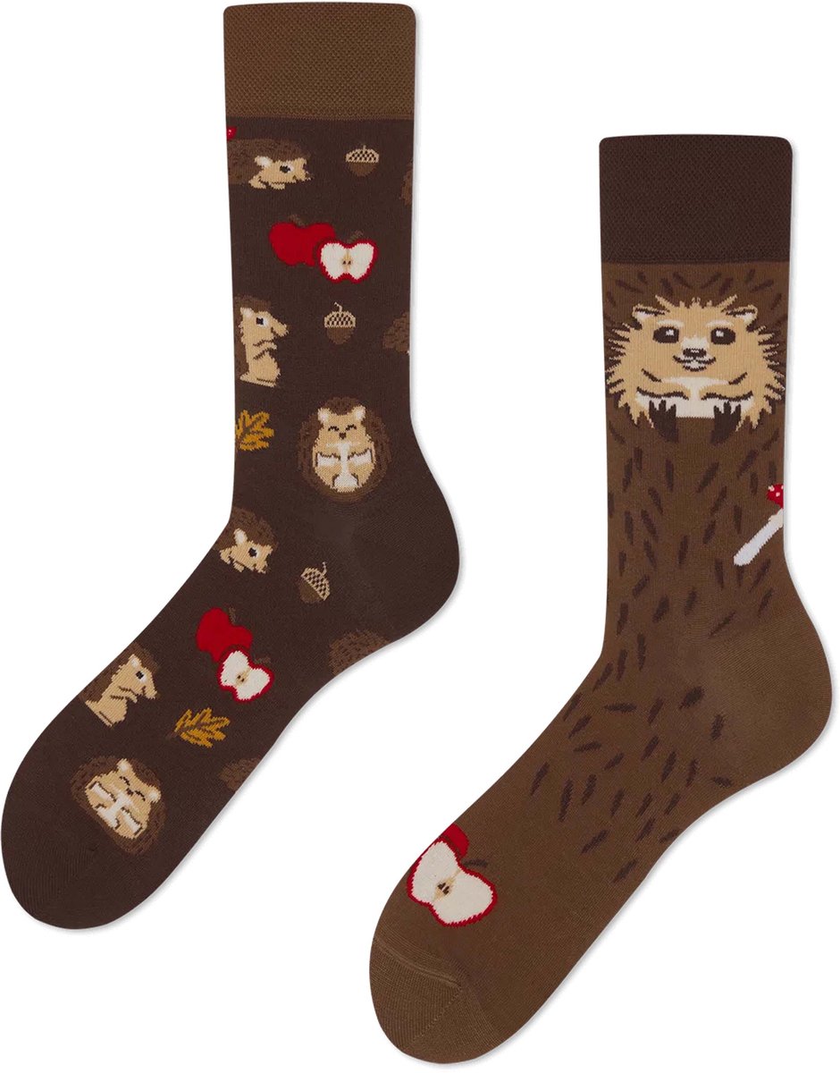 Many Mornings unisex sokken - Happy Hedgehog - Unisex - Maat: 43 - 46
