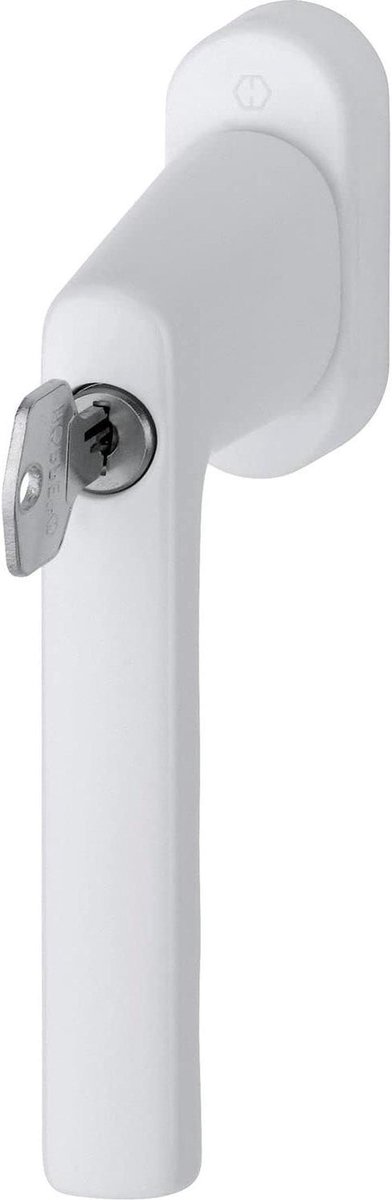 Raamgreep - Raamsluiting Raambeveiliging - Ramen Beveiligen - Met Blokkeercilinder - 7 x 32-42 mm - Wit