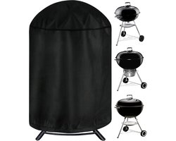 Barbecue Hoes Rond - BBQ Hoes - 66 x 77 cm - BBQ beschermhoes - Afdekhoes - Hoezen - Grillhoes Buiten - Waterdicht - Berschermhoes geschikt voor Weber, Green Egg, Grill Gure en Bastard - BBQ Accessoires - Zwart