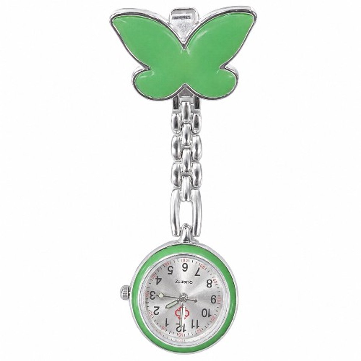 Fako® - Verpleegstershorloge - Zusterhorloge - Verpleegster Horloge - Vlinder - Groen