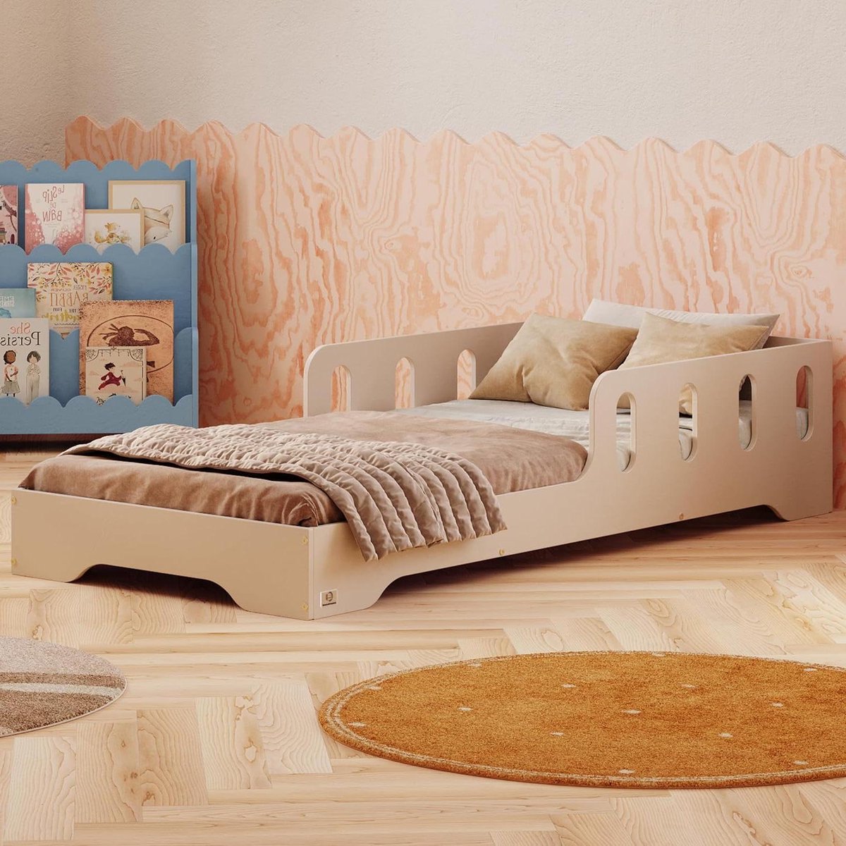 Houten Kinderbed - Montessori Bed Bodem - Veilig Slapen - FSC-gecertificeerd Grenen - 100x190 cm - Kasjmier