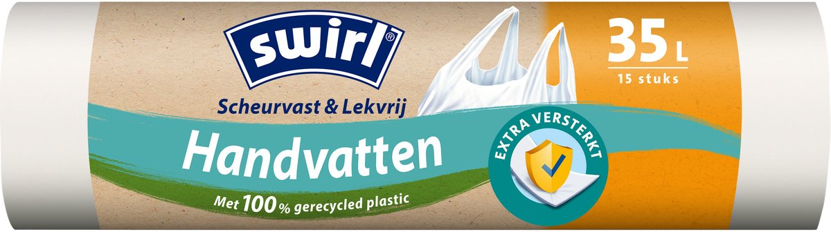 Swirl Vuilniszakken met Handvatten 35 liter 15 stuks