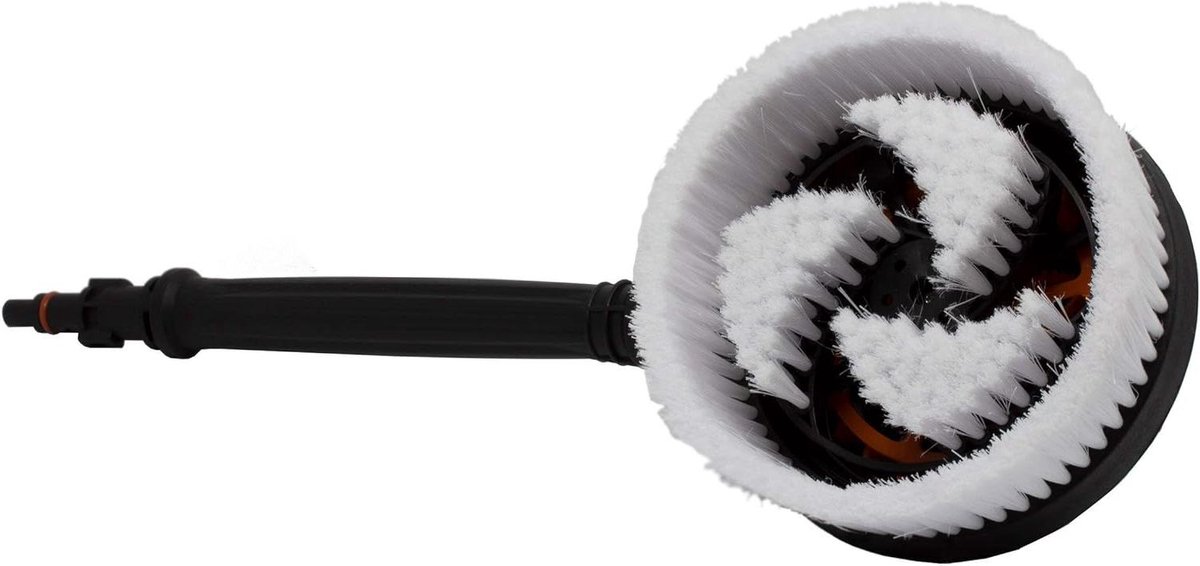 Wasborstel Opzetstuk - Draaiende Borstel - Oppervlakken Reinigen - Specifiek voor Parkside - 2.54 cm - Zwart/Wit