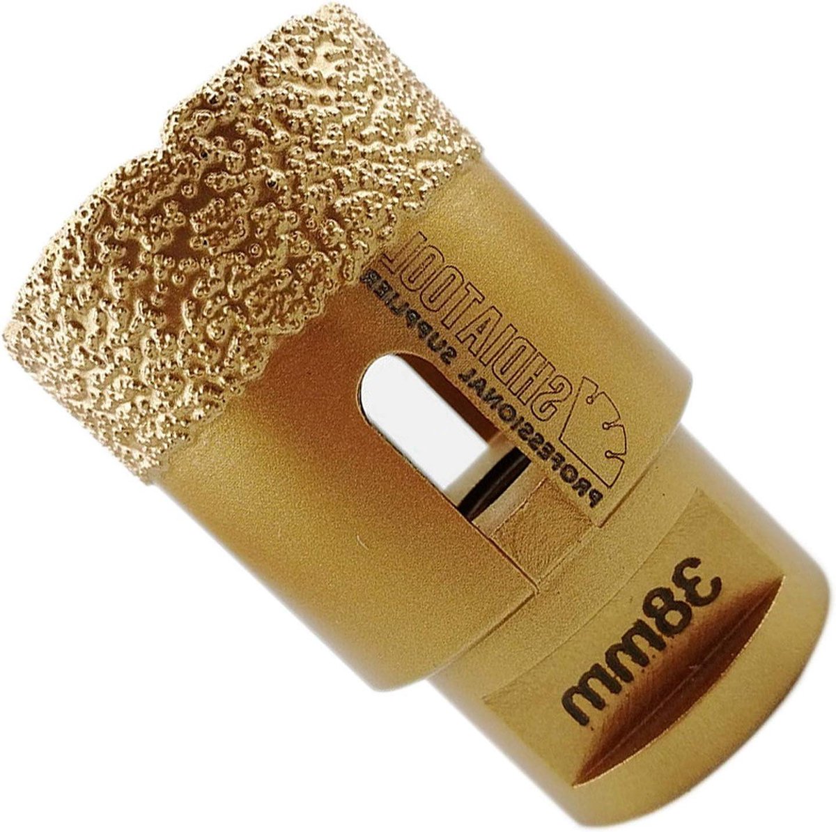 Diamant Boor Bit - Kernboor Tegelboor - Boren in Steen - Vacuüm Gesoldeerd - 38 mm - Goud