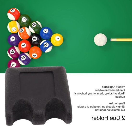Store_8 - Pool Cue Houder - Duurzaam Plastic - Draagbaar Accessoire - 2 Gaten - Biljart Stick Steun - Geschikt voor Biljart - Compact Formaat van Store 8 — afbeelding 2