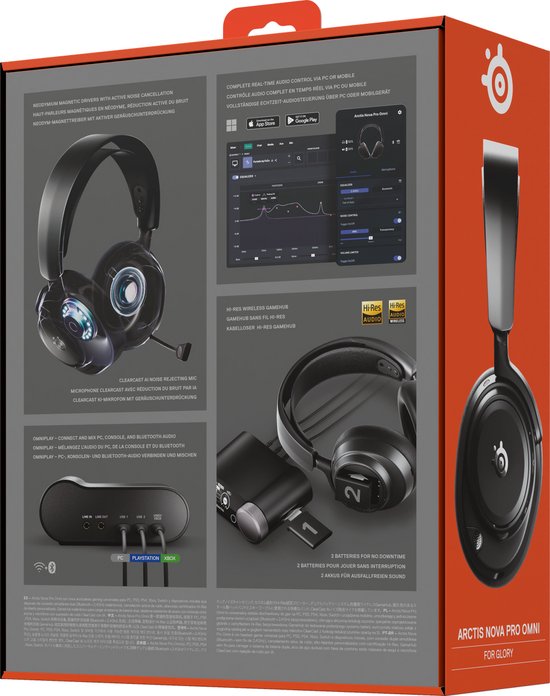 SteelSeries - Arctis Nova Pro Omni - Hi-Res Wireless Certified Gaming Headset - PC, PlayStation, Xbox & Switch - Zwart