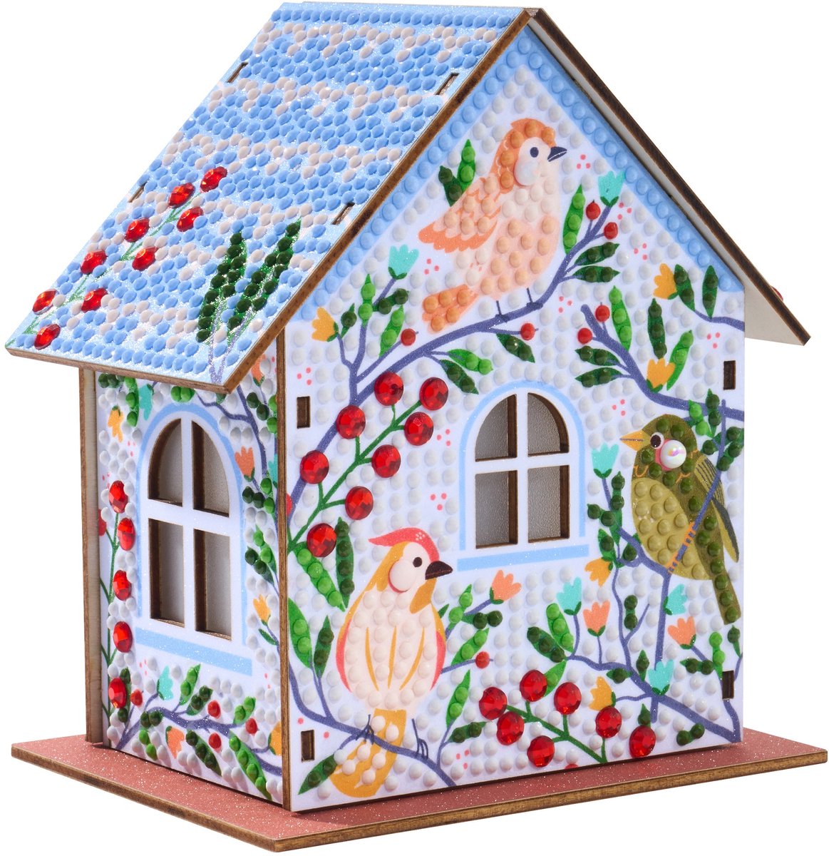 DIY Diamond Painting Huisje Vogels - Houten Bouwpakket - Vogelhuisje - Hobbypakket - Vaderdag