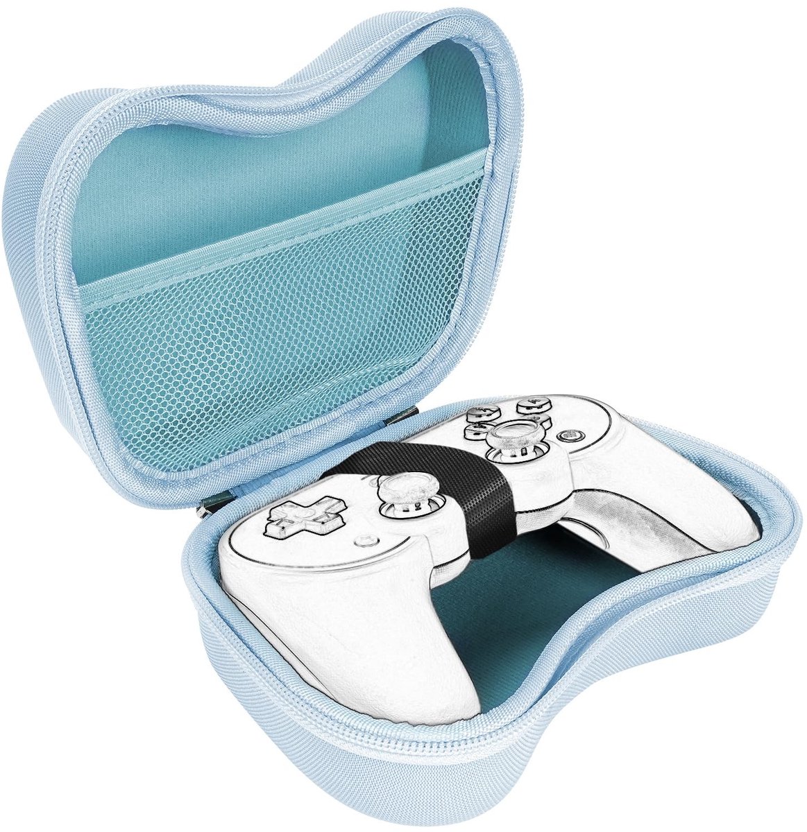 Allecto - Hard Travel Controller Case - Draagtas - Blauw - Beschermende Opbergtas - Geschikt voor 8BitDo Pro 2 en Ultimate Bluetooth controller