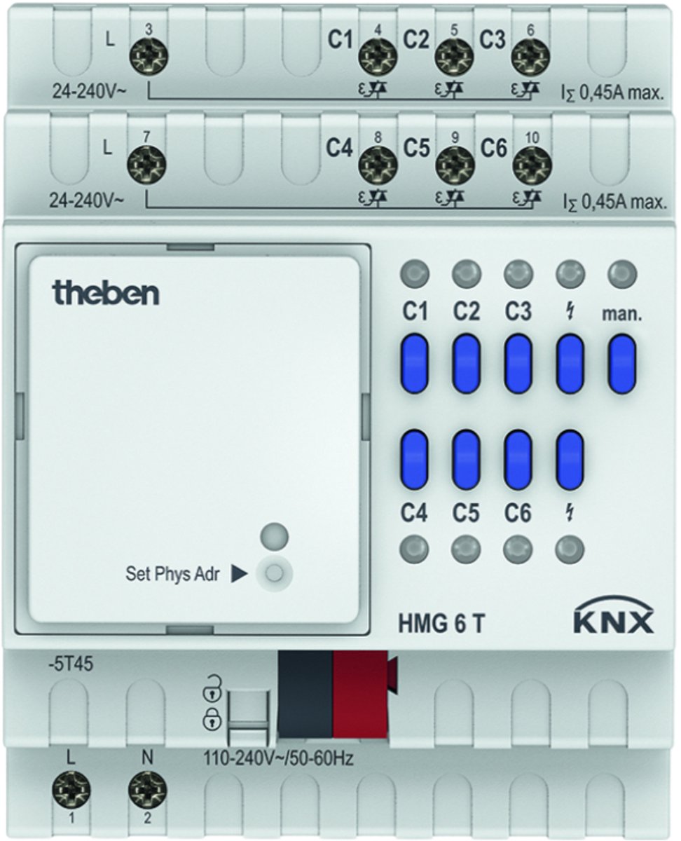 Theben HMG 6 T KNX THE KNX VERW-ACTOR 6-KANAALS