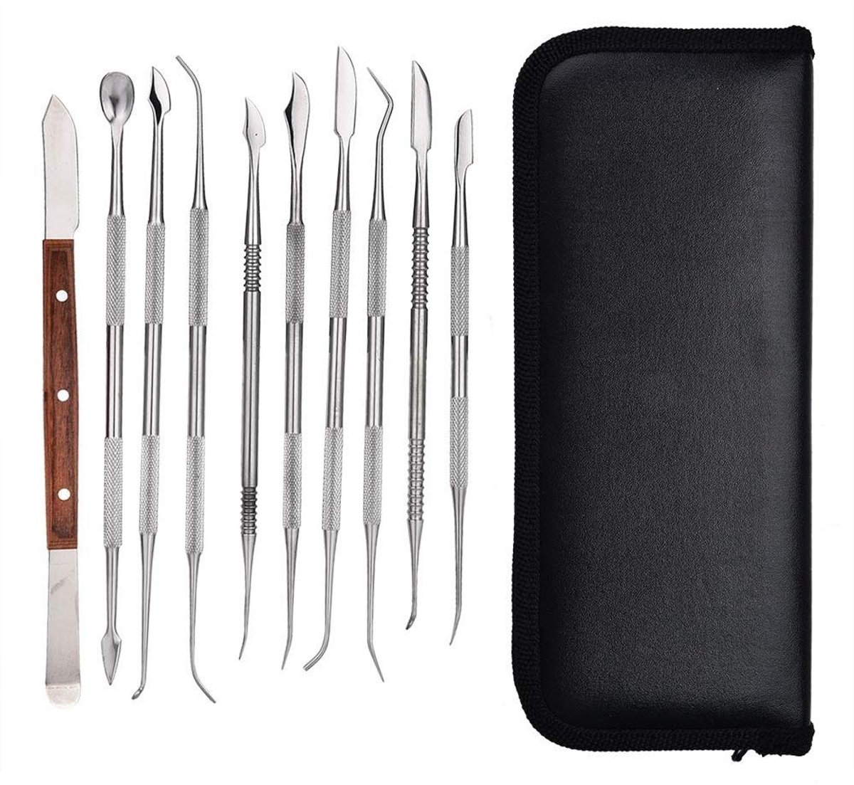 Wax Carving Tool Set - Sieraden Decoratie Gereedschap - Klei Modelleren - Dubbelzijdig Ontwerp - 10 stuks - Metaal