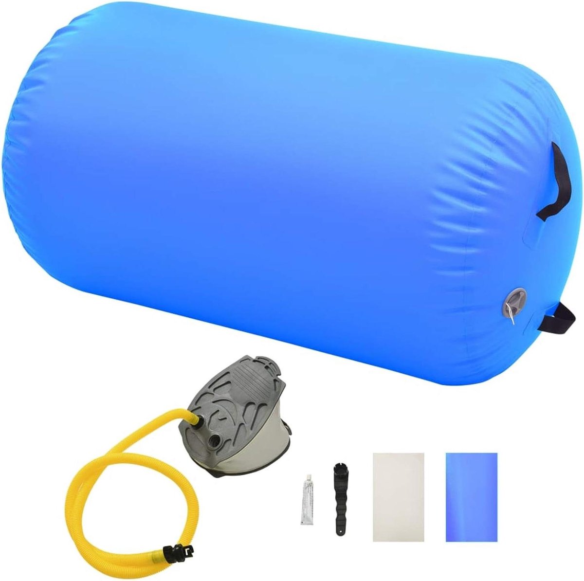 Opblaasbare Gymnastiekrol - Trainingsrol Yoga - Thuis Sporten - Schokabsorberend PVC - 100 x 60 cm - Roze Groen Blauw