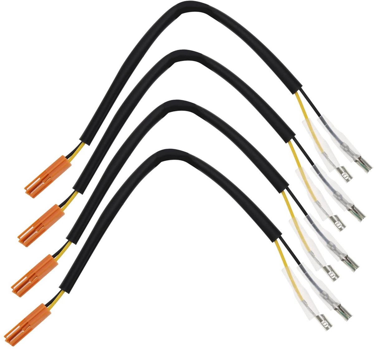 Allecto - Richtingaanwijzer Bedradingsadapter - Motorfiets Kabel - 22,5 cm - 2-pins stekker - Compatibel met Honda - 4 stuks